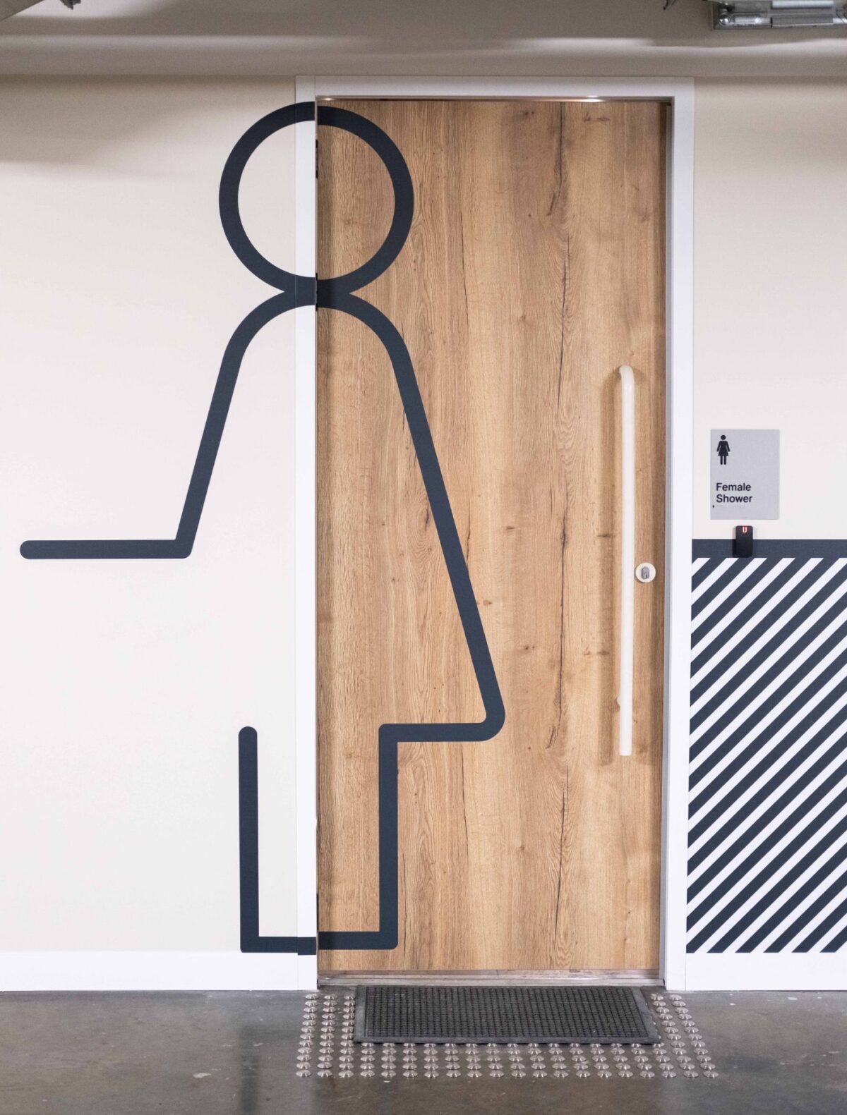 Female showers and bathrooms EOT at Petrie Tce